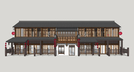 新中式商业街建筑