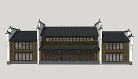 新中式商业街建筑