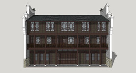 新中式商业街建筑