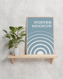 室内房间照片框架样机[PSD]