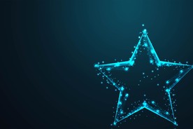 粒子五角星背景图片