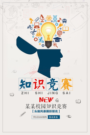 知识竞赛校园活动宣传海报素材