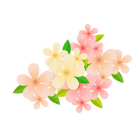 植物装饰樱花花朵元素