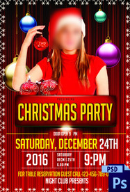 传统圣诞节海报模版