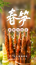 春笋食材活动宣传海报素材