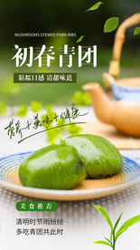 青团美食活动宣传海报素材