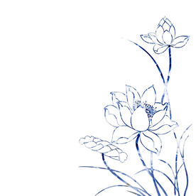 卡通装饰青花元素