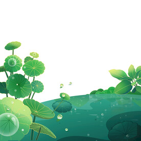 绿色插画植物装饰