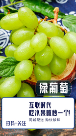 新鲜葡萄水果活动海报素材