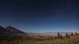短视频夜空素材晚上山谷星空