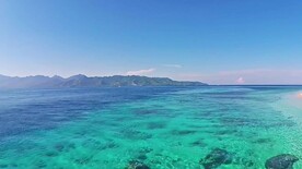 航拍海滩风景旅游区自然风景素材