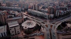 航拍城市建筑群视频