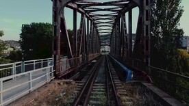 铁路桥延时前进视频素材