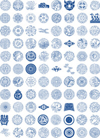 中式传统青花瓷花纹图案