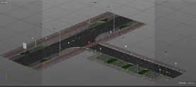 c4d模型街道