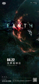 酒吧夜店世界地球日海报