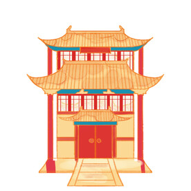 古代楼阁装饰楼宇元素