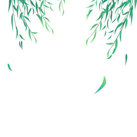 卡通装饰植物柳树元素