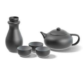 c4d模型茶壶酒壶茶杯酒杯