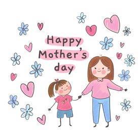 手绘母亲节