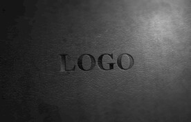 皮革纹理logo模板