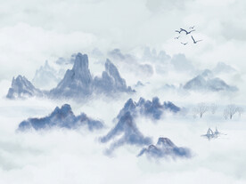 新中式山水画图片