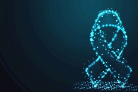 粒子艾滋病红丝带科技背景图片