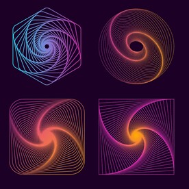 AI创意渐变线条科技海报背景