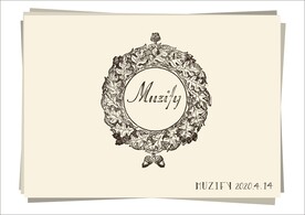 复古蓟植物松果花环手绘稿