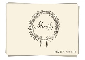 复古枫叶花环手绘稿