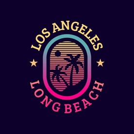 夏日海滩娱乐霓虹灯LOGO图片