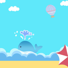 简洁蓝色卡通背景