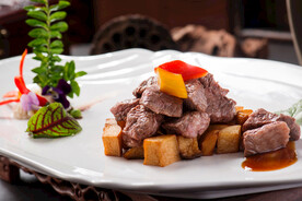 杏鲍菇焗牛仔粒