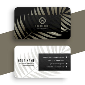 黑色经典名片设计