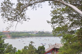 北京北海公园泛舟