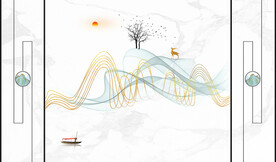 电视背景墙 新中式