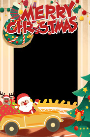 照相框拍照框圣诞节活动海报素材