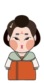 卡通古代侍女唐宫夜宴