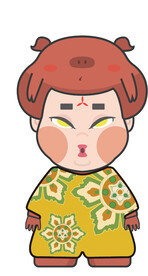 卡通古代侍女唐宫夜宴