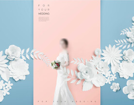 唯美背景纸雕纸艺剪纸花卉浪漫