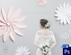 唯美背景纸雕纸艺剪纸花卉浪漫