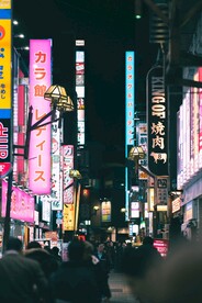 日本的街头夜景摄影