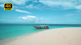 短视频碧海蓝天沙滩帆船风景