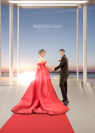 婚纱情侣写真换景背景模版