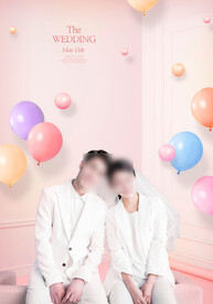 婚纱情侣写真换景背景模版