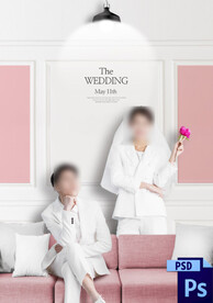 婚纱情侣写真换景背景模版