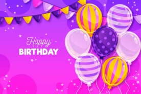 生日背景 节日气球      