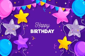 生日背景 节日气球      