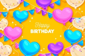 生日背景 节日气球      