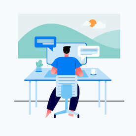 人物插图 扁平办公矢量    